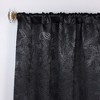Modern Bohemian Leaves Room Darkening Semi-Blackout Curtains, Set of 2 by Blue Nile Mills - 2 of 4