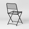 Metal Mesh Outdoor Portable Patio Folding Chair Black - Room Essentials™ - image 3 of 4