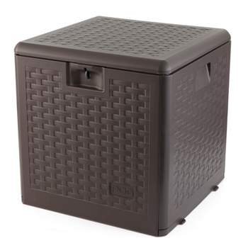 Suncast Storage Cube Resin Wicker 60 Gallon : Target