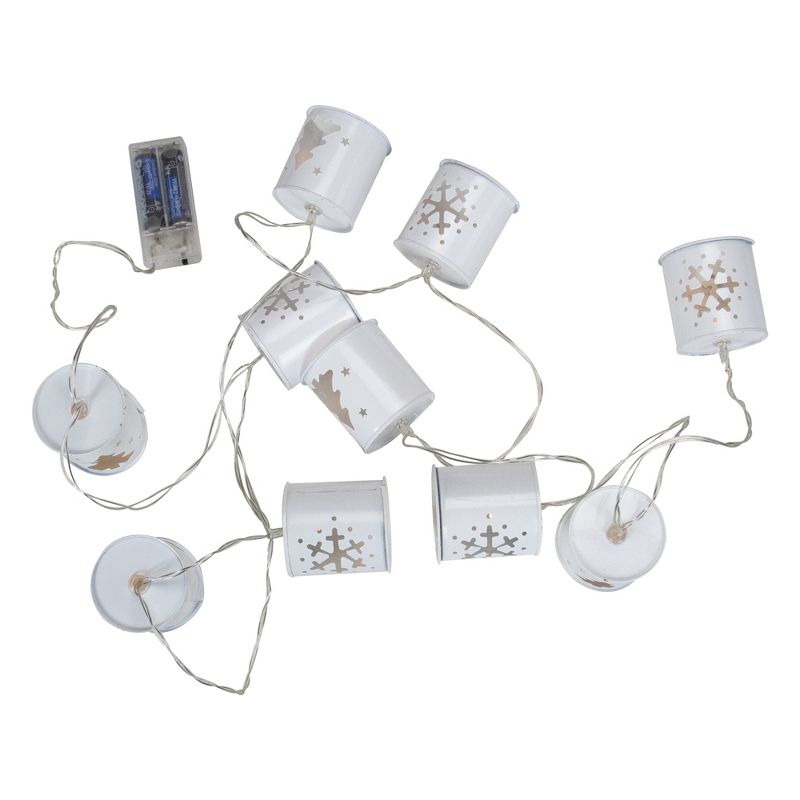 Northlight 10 B/O LED Warm White Metal Lantern Christmas Lights - 6.25' Clear Wire, 3 of 4