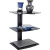 Mount-It! Floating Wall Mounted Shelf Bracket Stand for AV Receiver, Component, Cable Box, PlayStation5, Projector | 3 Black Tinted Tempered Glasses - 2 of 4