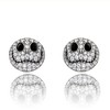 Disney Womens The Nightmare Before Christmas Sterling Silver and Cubic Zirconia Jack Skellington Dome Earrings - 4 of 4