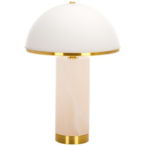 Izabel Alabaster Table Lamp - CTL1063 - Gold/White - Safavieh Couture - 1 of 4