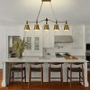 BAOURE 5-Light Kitchen Island Lighting 47.24" Gold Farmhouse Chandelier with flared Shades, Adjustable Height Dining Room Light Fixture Over Table Bar - 4 of 4