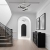 DORESshop 23.62 in. 120 watt 3 Ring Modern Tiered Black Integrated LED Semi-Flush Mount Ceiling Light for Dining room, Bedroom - 3 of 4
