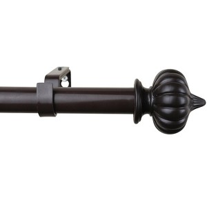 Urbanest 1-inch Diameter Bishop Adjustable Single Drapery Curtain Rod - 4 Finishes - 1 of 4