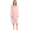 ADR Soft Plush Fleece Women's Robe with Hood, Warm Lightweight Hooded Womens Bathrobe - 3 of 4
