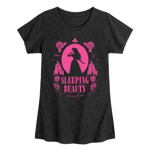 Girls' - Disney Princess - Sleeping Beauty Silhouette Fitted Short Sleeve Graphic T-Shirt - image 1 of 4