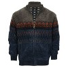 Gioberti Men's Knitted Chenille Cardigan Sweater With Flannel Lining - 2 of 4
