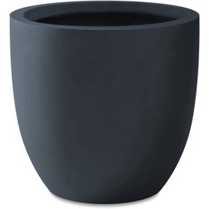Rosemead Home & Garden Concrete Outdoor Planter Pot Black 13.39"x13.39"x12.6" - 1 of 4