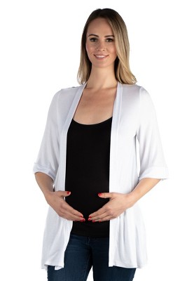 White maternity clearance cardigan