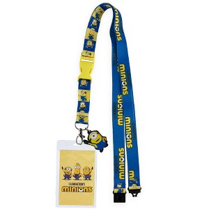 Minions Lanyard Character Inspired Breakaway Clear ID Badge Holder Keychain Multicolored - 1 of 4