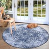 Area Rug Vintage Medallion Machine Washable Rugs Non Slip Non Shedding Distressed Printed Low Pile Foldable Carpet for Bedroom Living Room Playroom - 3 of 4