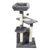 FURNIinspire Pet Crates and Houses, Cat Tree with Cat Condo ,  Cat House with Padded Plush Perch, Gray, 21.7"*17.3"*33.1" - 2 of 4