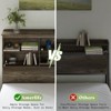 AMERLIFE Bed Frame with LED Bookcase Headboard, 4 Storage Drawers & Charging Station - 4 of 4