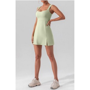 slim fit dress slacks Girls: The Nickie Green Gingham Tennis Dress – Shop the Mint main image 0