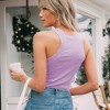 Amaryllis Women's Ribbed Knit Tank Top Sleeveless High Neck Fitted Design Casual Layering Essential - 2 of 4