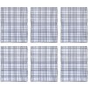 Home Mart Goods (Pack of 6) Reversible White Grey Plaid Large Soft Highly Absorbent Washable Dish Drying Mat - 20"x15" - 2 of 4