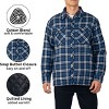 Alpine Swiss Mens Henry Quilted Flannel Jacket Warm Plaid Shacket Four Pockets Snap Buttons Winter Work Coat for Cold Weather - 2 of 4