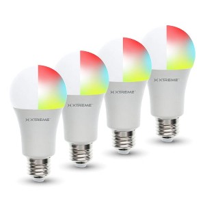 Xtreme Smart Wi-Fi Dimmable White + Multi Color LED Light Bulb, A19, E26, 9 Watt, Mobile App Control - 1 of 4