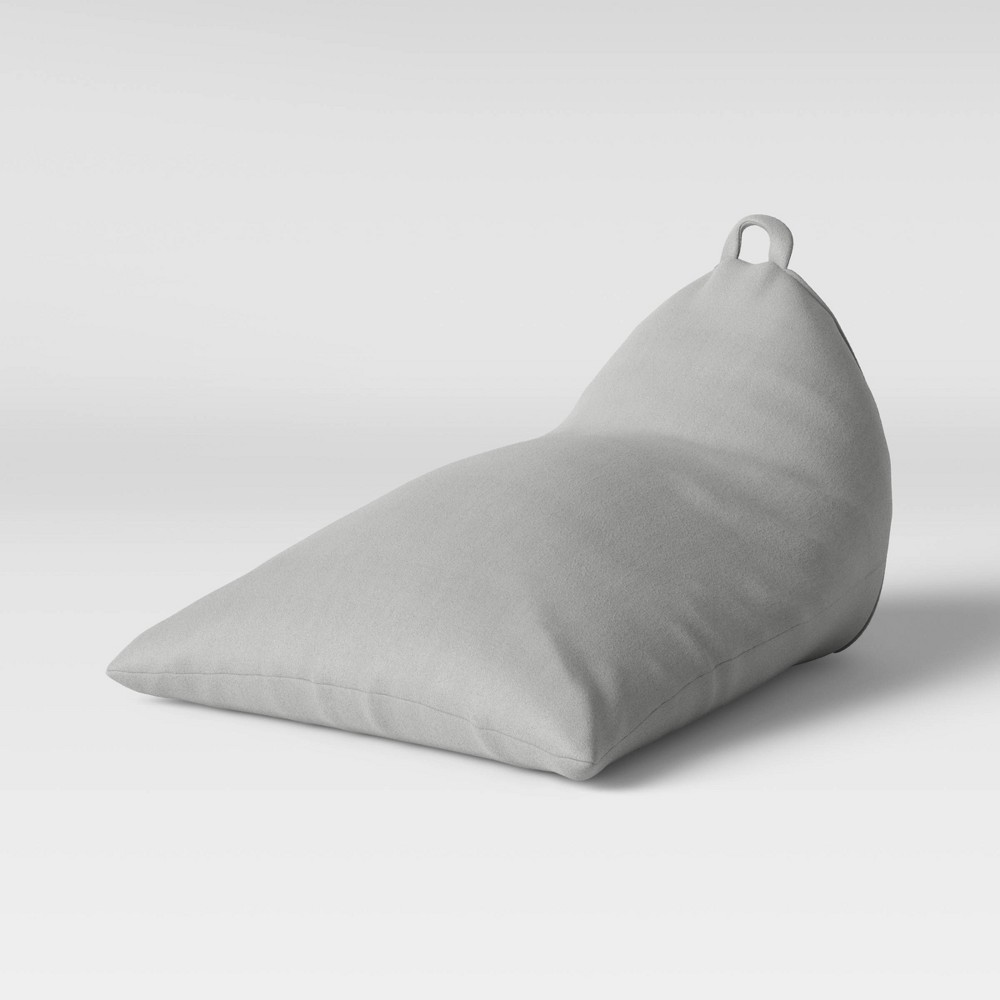 Photos - Bean Bag Triangle  Chair Gray - Room Essentials™
