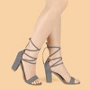 Allegra K Women's Tie-Up Strappy Chunky High Heels Sandal - 2 of 4
