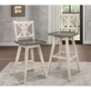 NicBex Dining Chairs Set of 2 Counter Height Chairs Black X-Back 360-degree Swivel Chair for Kitchen - 2 of 4