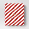 30” 20 sq ft Christmas Roll Wrap Red/White Diagonal Stripes - Wondershop™ - 2 of 3