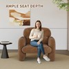 Modern Accent Chair, Wood Frame Sofa Chair, Comfortable Reading Armchair for Living Room, Bedroom, Apartment, Corner - 3 of 4
