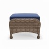 Covers&All Sorento Ottoman with Fieldstone Wicker and Sunbrella Cushion, 20 in L x 30 in W x 16 in H - 2 of 4