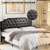 Acekool King Platform Bed Frame, Black Upholstered, Button Tufted Headboard, 6in Underbed Storage, Wooden Slats, No Box Spring, Easy Assembly - 3 of 4