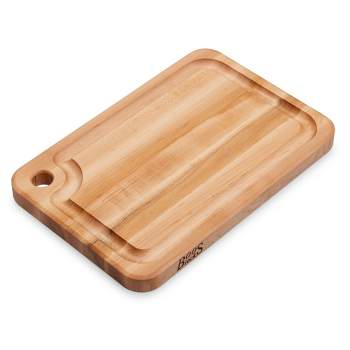 John Boos Block Prestige Edge Grain Maple Wood Reversible Cutting Board with Fluid Channel