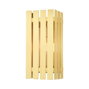 Livex Lighting Greenwich 1 - Light Wall Light in  Satin Brass - 1 of 2