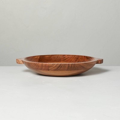 Wood Bowl with Carved Handles Brown - Hearth & Hand™ with Magnolia