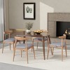 Mid-Century Modern Dining Chair Set of 2 with Cushioned Seat & Rubberwood Frame for Dining Room-Baofuwish - 2 of 4