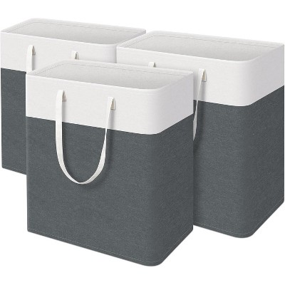 laundry basket 3-Pack, laundry hamper, Hamper with handles, collapsible laundry baskets, Waterproof dirty clothes hamper