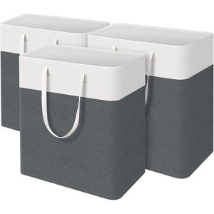 laundry basket 3-Pack, laundry hamper, Hamper with handles, collapsible laundry baskets, Waterproof dirty clothes hamper - 1 of 4