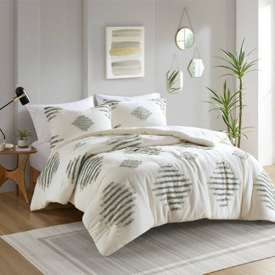 Ivory King Cotton Blend Chenille Comforter Set