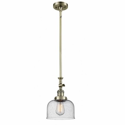 Bell - 1 Light Stem Hung Tiltable Mini Pendant In Industrial Style-14 Inches Tall and 8 Inches Wide