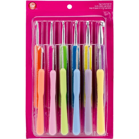 Boye Ergonomic Aluminum Crochet Hook Set 12/pkg : Target