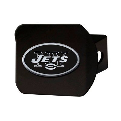 NFL New York Jets Chrome Metal Hitch Cover - Black