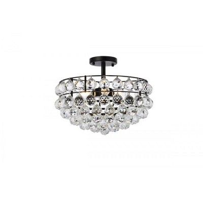 Elegant Lighting Savannah 16 inch flush mount in black