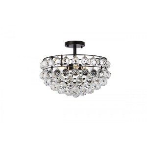 Elegant Lighting Savannah 16 inch flush mount in black - 1 of 4