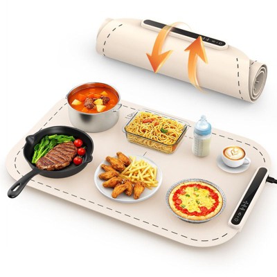 Kismile Electric Warming Tray,3 Temp Settings, Rollable Portable Food Warming Mat, Ideal for Gatherings, Parties, Food Warmer