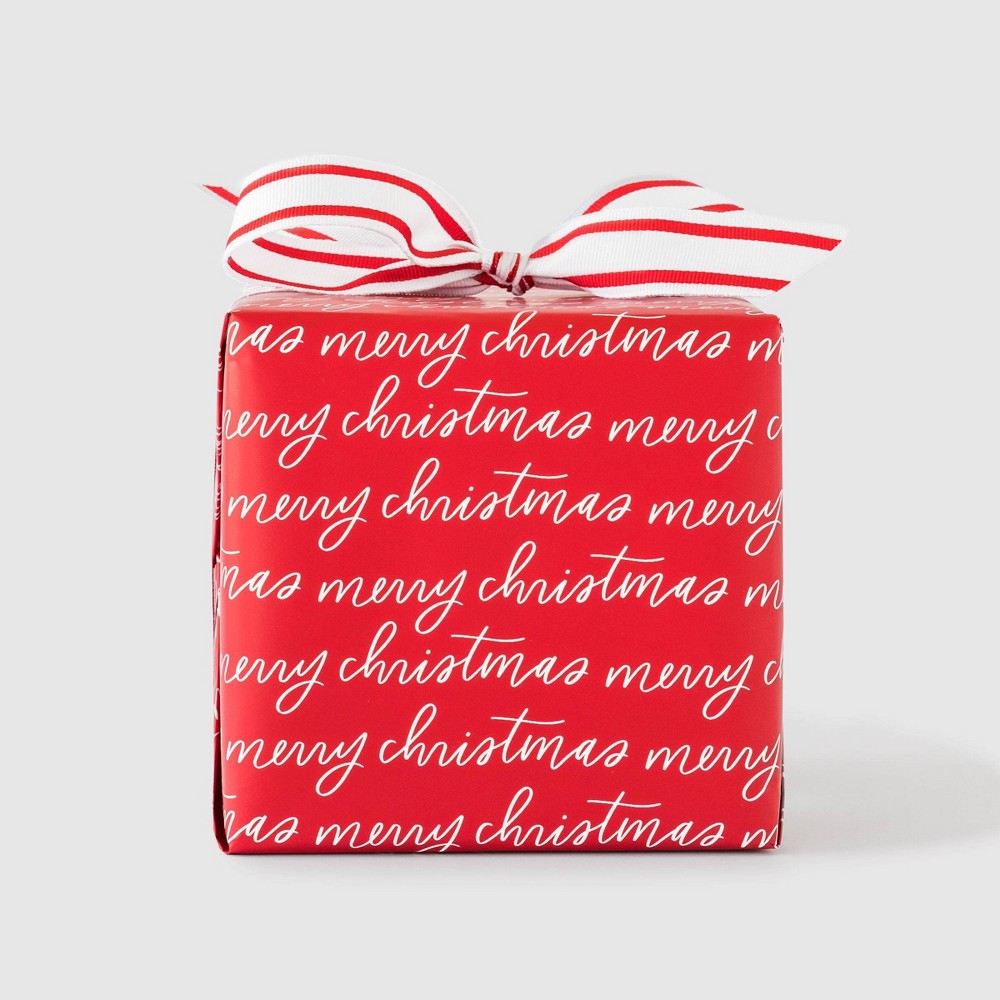 Merry Christmas Script Gift Wrap Red - Sugar Paper + Target