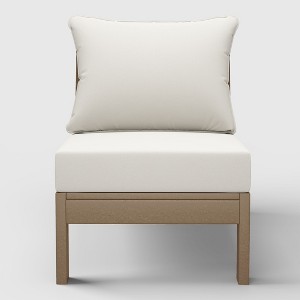 WestinTrends  Avalon Outdoor HDPE Deep Seating Modular Armless Patio Chair with Patio Cushions - 1 of 4