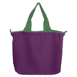 Unique Bargains Reusable Foldable Washable Shopping Totes Drawstring Lightweight Grocery Bag - 1 of 4