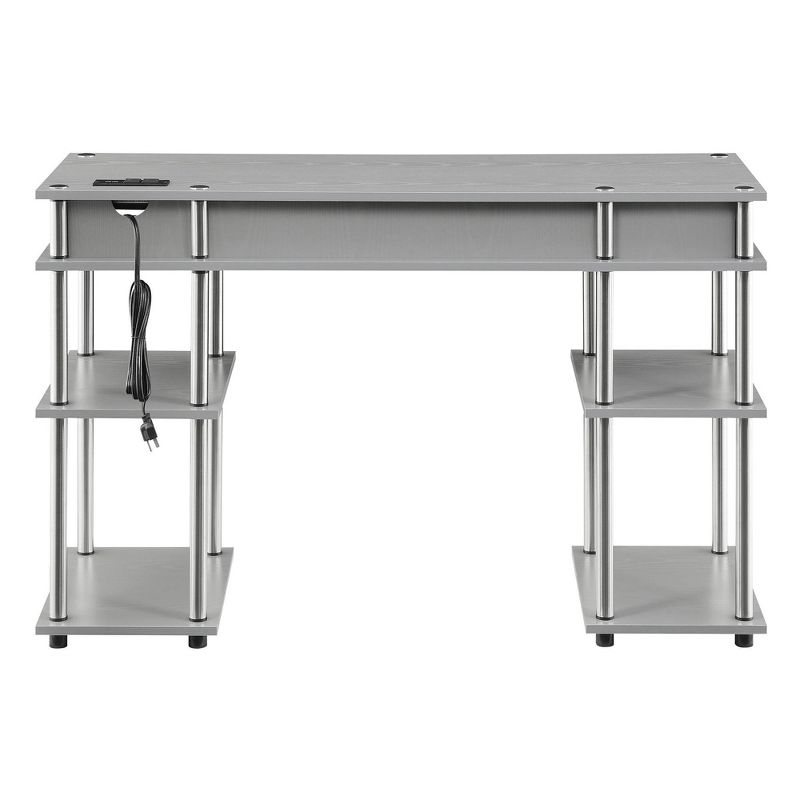 Designs2Go No Tools Student Desk with Charging Station and Shelves - Breighton Home, 5 of 9