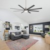 Airsurfer 72" Black Windmill Ceiling Fan with Color-Changing LED Light & Remote, 8 ABS Blades for Large Rooms, DC Motor, 7''&12'' Downdods - 2 of 4