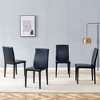 CAVINAS 18 Inch Minimalist Dining Chairs Restaurant Chair,Set of 4,Upholstery Chairs for Living Room,Restuaurant Furniture Chair,Metal Legs - 2 of 4